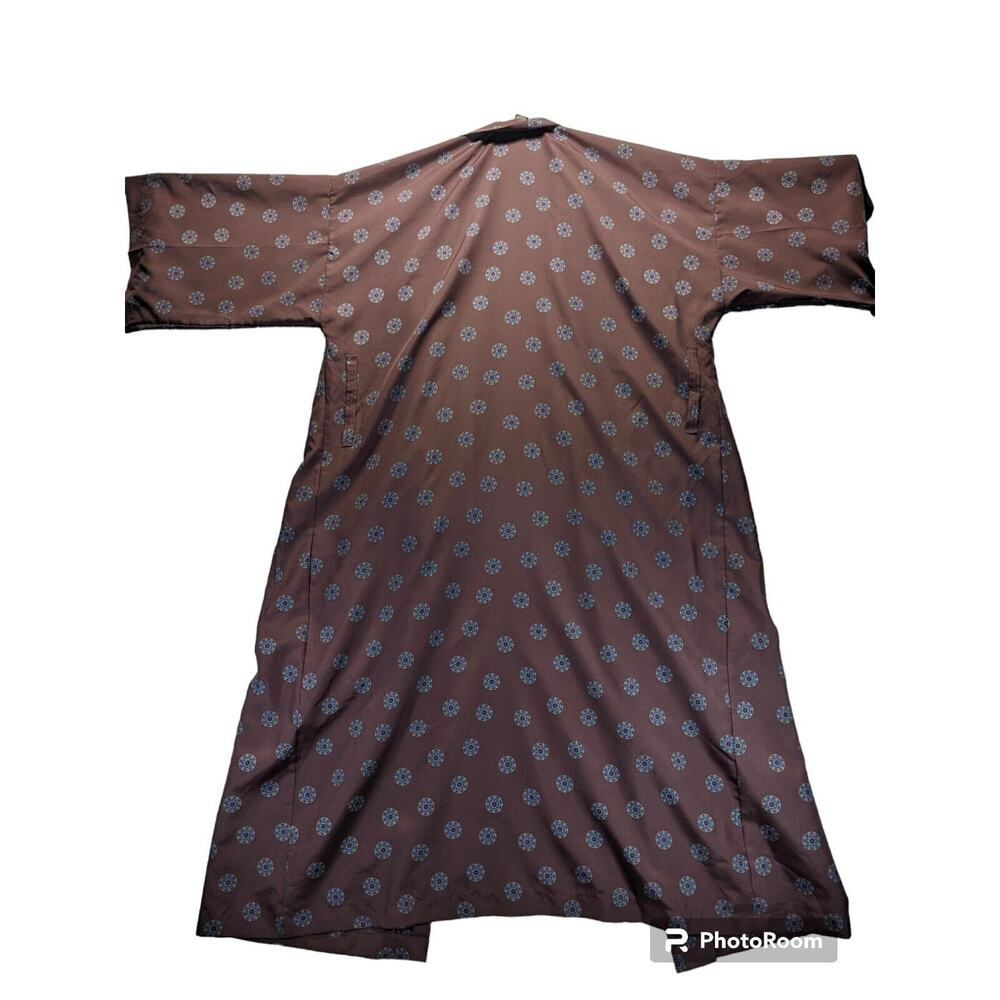 Christian Dior Monsieur Kimono Robe Adult One Size Made in USA Vintage Burgundy - Picture 2 of 6